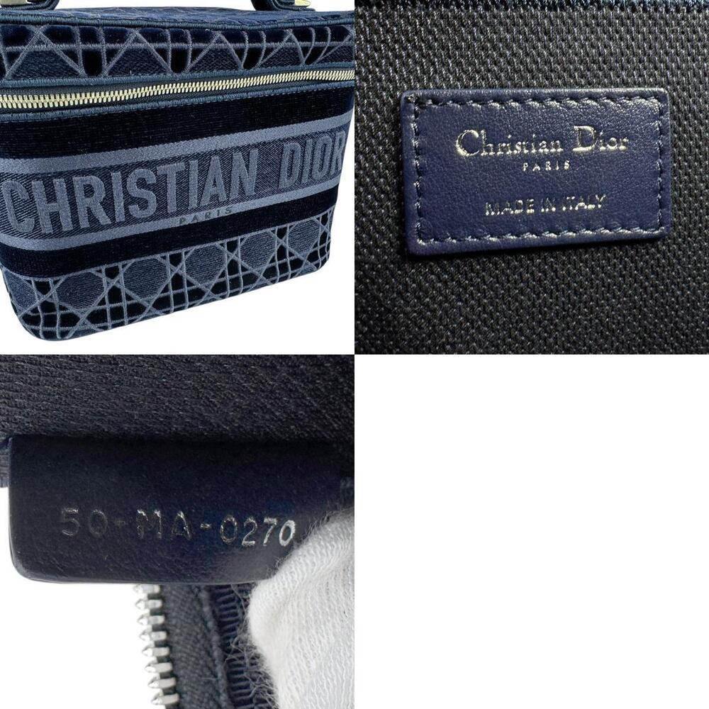 Christian Dior handbag velvet Navy Blue - Picture 5 of 5